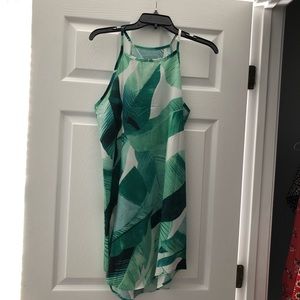 Green palm dress